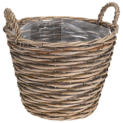 Cache-pot en osier panier panier avec supports pour plantes fleurs 22x22 cm pas cher