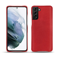 Coque cuir Samsung Galaxy S21+ - Coque arrière - Rouge troupelenc ( Pantone #AB191A ) - NOREVE