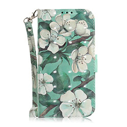 Etui en PU décor de tache lumineuse à motifs belles fleurs pour votre Sony Xperia L4