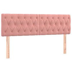 vidaXL Têtes de lit 2 pcs Rose 72x7x78/88 cm Velours