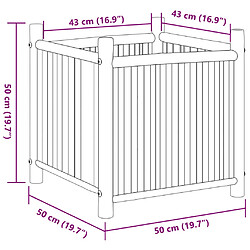 vidaXL Jardinière 50x50x50 cm bambou pas cher