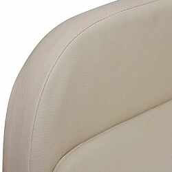 Acheter Maison Chic Fauteuil Relax pour salon | Fauteuil pliable Crème Similicuir -GKD26803