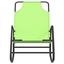 Avis vidaXL Chaises longues à bascule lot de 2 vert acier et textilène