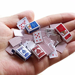 Wewoo 112 DIY Cute Dollhouse Poker Cartes À Jouer Style Aléatoire Mini Poupée Accessoires