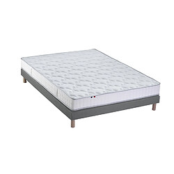 Idliterie Ensemble Matelas Mousse à Mémoire de forme et mousse HR ZENITH + Sommier - Made in France