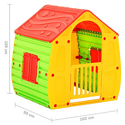 vidaXL Aire de jeu pour enfants 102x90x109 cm pas cher