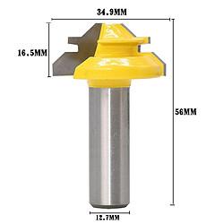 Avis Wewoo Outil 1/2 x 1-3 / 8 Queue Menuiserie 45 Degrés Engagement Tenon Lame À Angle Droit Accessoires Couteau Outils À Bois