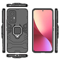 Htdmobiles Coque pour Xiaomi 12 Lite 5G - housse etui rigide anti choc + verre trempe - NOIR