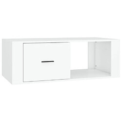 Maison Chic Tabls basse,Table Console pour salon Blanc 100x50,5x35 cm Bois d'ingénierie -MN92917