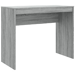 Helloshop26 Bureau table poste de travail meuble d'ordinateur informatique étude sonoma 90 x 40 x 72 cm bois d'ingénierie gris 02_0023966