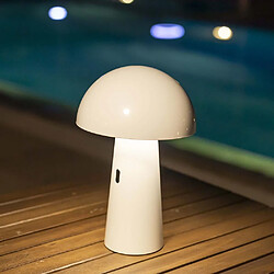 NEWGARDEN Lampe de jardin sur batterie Shitake blanc.