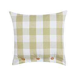 Beliani Coussin TAMNINE 45 x 45 cm À carreaux Vert clair