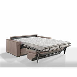 Inside 75 Canapé convertible EXPRESS PREMIUM 120 cm sommier lattes RENATONISI matelas BULTEX tweed taupe