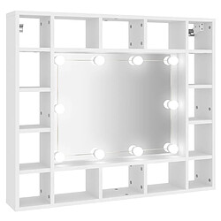 Helloshop26 Armoire de miroir 91 x 15 x 76,5 cm avec led blanc 02_0006540