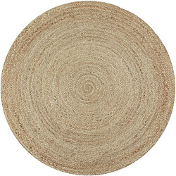 Thedecofactory VEGETAL JUTE - Tapis rond en jute tressé naturel 200x200