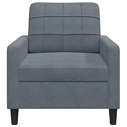 Avis vidaXL Fauteuil Gris foncé 60 cm Velours