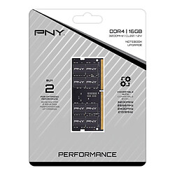 PNY MN16GSD43200-TB Mémoire RAM 16Go DDR4 3200MHz CL22 Noir