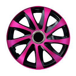 Enjoliveurs de Roues NRM Noir et Rose 14 " 4 pièces Drift Extra