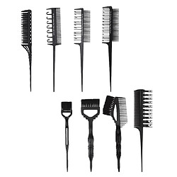 9pcs Brosse de Coiffure Papier à Cheveux Outils de Coloration de Cheveux Pinceau de Coiffure Teinture pour Coiffeur Kit de Coloriage pas cher