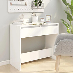 Avis Maison Chic Table console | Meuble d'entrée | Table d'appoint Blanc 89x41x76,5 cm Acier -GKD45811