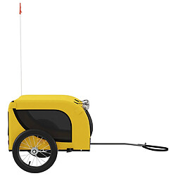 Acheter vidaXL Remorque de vélo pour animaux de compagnie jaune et noir