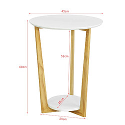 SoBuy FBT52-WN Table Basse Ronde Guéridon Table d'Appoint Table Café - 3 pieds