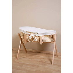 Acheter CHILDHOME Panier Moïse avec matelas et housse Naturel Blanc cassé