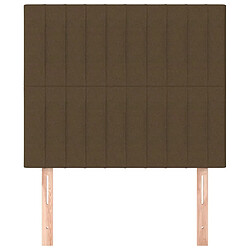 Avis Maison Chic Lot de 2 Têtes de lit design pour chambre - Décoration de lit Marron Foncé 100x5x78/88 cm Tissu -MN10554