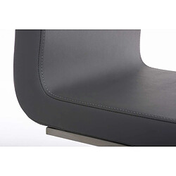 Decoshop26 Chaise de salle à manger x1 design moderne en PVC gris support en acier inoxydable 10_0001989 pas cher