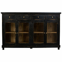 Acheter Buffet Alexandra House Living Noir Bois verre 40 x 100 x 160 cm