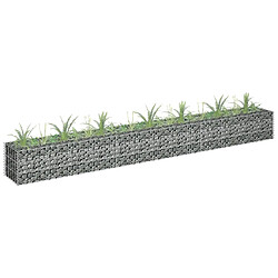 Maison Chic Jardinière,Lit surélevé - Bac à fleurs - pot de fleur à gabion Acier galvanisé 270x30x30 cm -GKD16112