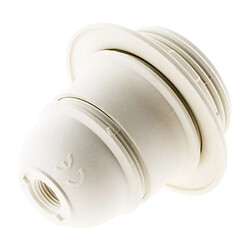 Douille E27 Thermoplastique simple bague Blanc - Zenitech