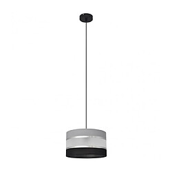 Helam Suspension Helen Tissu,Fer Argent,noir,gris 1 ampoule 90cm