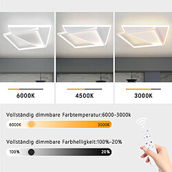 Avis NETTLIFE Plafonnier LED 40W moderne lampes salon chambre dimmable avec télécommande blanc design cuisine lampe pour couloir