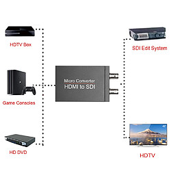 Avis Universal DC 5V 1080p HDMI Compatible 2 canaux SDI Converter HDMI, compatible SDI 3G SDI/HD SDI Broadcast HD Adapter for Camera 2 Output | HDMI Converter