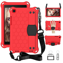 Wewoo Housse Coque Pour Galaxy Tab A8.0 T290 / T295 ?2019? Conception en nid d'abeille EVA + PC de protection plate anti-chute à quatre coins avec sangles rouge + noir