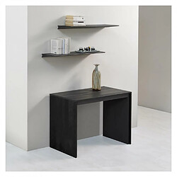 Inside 75 Table console extensible 10 couverts LEONARDO 45/270x90x75cm coloris noir gris ardoise