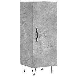 Acheter vidaXL Buffet haut Gris béton 34,5x34x180 cm Bois d'ingénierie