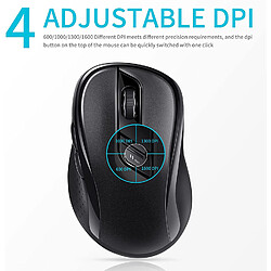 Souris sans fil, souris silencieuse multimode, souris Bluetooth bureau, souris optique pour petites mains, 1600 DPI, 6 boutons personnalisés, souris d'ordinateur adaptée pour ordinateur portable/PC/ordinateur portable/ordinateur pas cher