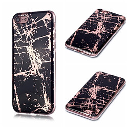 Coque en TPU motif marbre or rose imd noir pour votre Apple iPhone 8/7