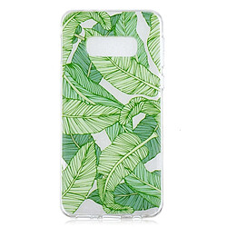 Wewoo Coque Fashion Etui de protection en TPU peint pour Galaxy S10e motif feuille de bananier