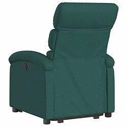 Acheter Maison Chic Fauteuil Relax pour salon, Fauteuil inclinable électrique vert foncé tissu -GKD10762