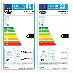 Avis Piano de cuisson gaz 170l 5 feux inox - ps235315dx - BEKO