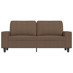 Avis Maison Chic Canapé à 2 places,Sofa de Salon,Canapé droit Marron 140 cm Tissu -GKD674597