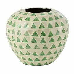 Paris Prix Vase Boule Motif Mosaïque Nuye 26cm Vert