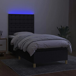 Acheter Sommier à lattes,Cadre à lattes de lit et matelas et LED pour Adulte Noir 80x200cm Tissu -MN59442