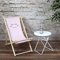 The Home Deco Kids Chilienne enfant en bois 3 positions réglables Moon - Rose.