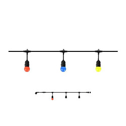 HOROZ ELECTRIC Guirlande extérieur 10Mt E27 10 douilles Max 2000W IP44 connectable en série