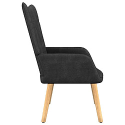 Acheter Maison Chic Chaise de relaxation | Fauteuil relax avec tabouret Noir Tissu -GKD46570