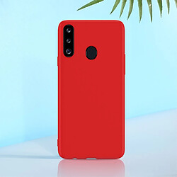 Coque en silicone anti-chute amélioré rouge pour votre Samsung Galaxy A20s